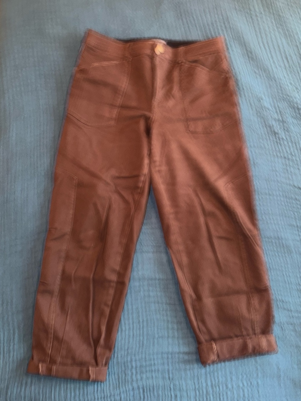 Democracy Tapered Side Panel Straight Leg Jeans Brown Size 12